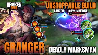 Broken DMG !! Granger Deadly MM Unstop Best Build Guide 100% Mobile Legend ~ Global Top 1 ~ MLBB