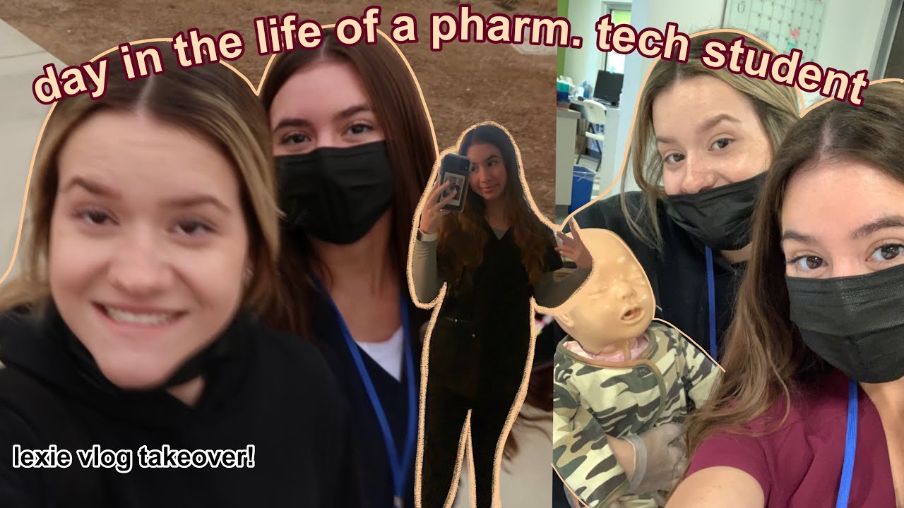 Day In The Life Of A Pharm Tech Student Lexie Vlog Takeover Youtube