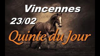 PRONOSTIC PMU QUINTE DU JOUR DIMANCHE 23 FEVRIER 2025