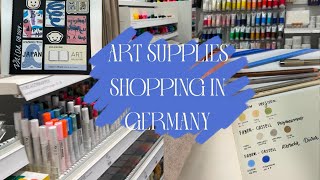 Let's  shop (affordable) art supplies in Germany together! Cozy swatching of everything I got!