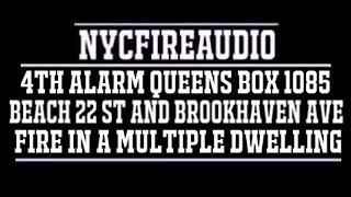 NYCFireAudio - FDNY Queens 4th Alarm Box 1085 Audio - Heavy Fire In A Multiple Dwelling - 9/9/18