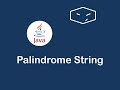 palindrome string in java