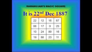 Magic Square of RAMANUJAN