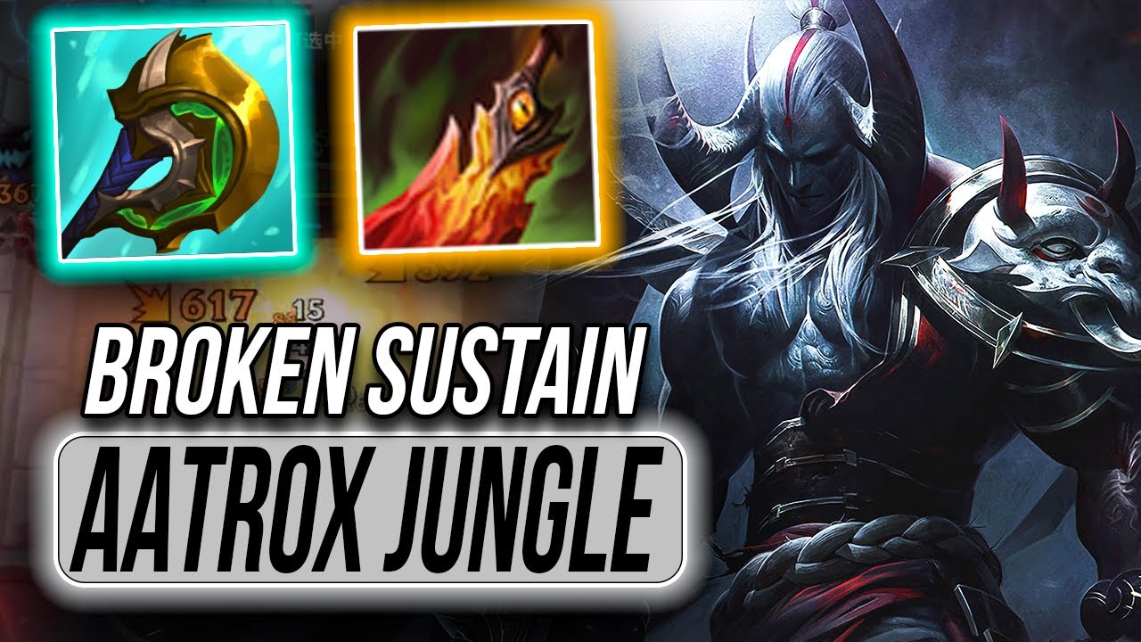 WILD RIFT AATROX BROKEN JUNGLE BUILD UNKILLABLE SUSTAIN WTF!! - YouTube