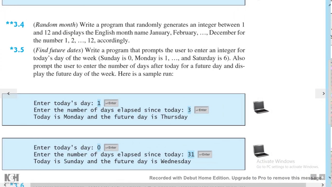 Introduction To Java Programming Exercise 3 6b - YouTube