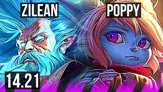 ZILEAN & Aphelios vs POPPY & Kai'Sa (SUP) | 1000+ games, 2/1/5 | KR Diamond | 14.21