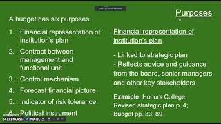 PSE 760: Budgeting Fundamentals Part 1