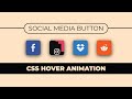 Amazing Social Media icon Hover Effect | CSS Animation Examples