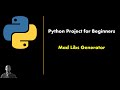 Python Tutorial for Beginners | Python Project | Mad Libs Generator