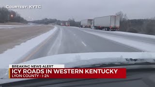 Icy roads in Western Kentucky