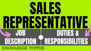 Sales Representative Job Description | Sales Representative Duties and Responsibilities Resume