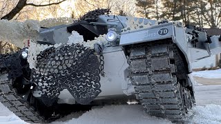 Spectacular Winter Camo RC German Leopard Tank Henglong