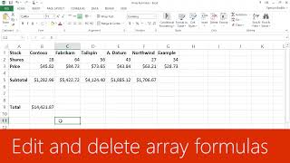 Edit and delete array formulas | Microsoft Excel