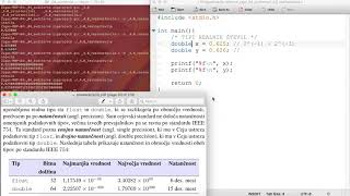 Programiranje [C] vaja [04.xx] Plavajoča vejica - realnoštevilski podatkovni tip