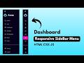 Build A Responsive sidebar Menu | HTML CSS and JavaScript
