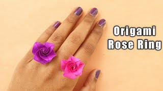 Origami Ring | Paper Rose Ring| Easy Paper Crafts | 5 minutes Crafts | Simple Craft for kids