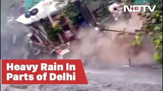 Houses Crumble As Drain In Central Delhi Overflows After Heavy Rain