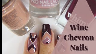 OSWS: Wine Chevron Nails