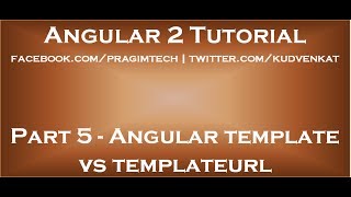 Angular template vs templateurl