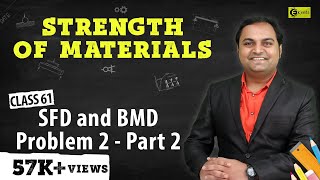 SFD and BMD - Problem 2 - Part 2 - Shear Force and Bending Moment Diagram - Strength of Materials