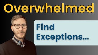 Finding Exceptions - Session 7