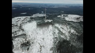 Kůrovcová kalamita na Javořicí - letecký průlet