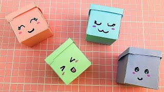 DIY CUTE Kawaii Mini Storage Paper Box I Paper Kawaii I Paper DiY Back To School Storage Box 2020