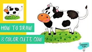 How to draw a cow easy | drawing cow for kids | #drawing_club