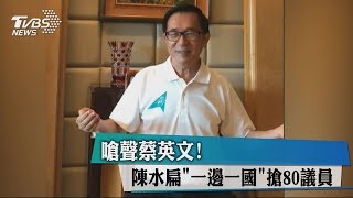 嗆聲蔡英文！　陳水扁「一邊一國」搶80議員