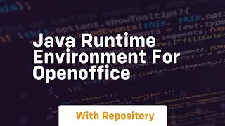 java runtime environment for openoffice