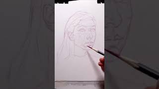 Today’s sketch for tomorrow’s alla prima #drawingtips #learntodraw #portraitdrawing