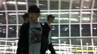 121004 [Fancam] BEAST - Hyunseung Dujun Junhyung at Suvarnabhum Airport back to Korea