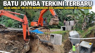 Batu Jomba Terkini Terbaru, Jalan Rusak Tim PU PR Memperbaiki Pake Gorong-gorong