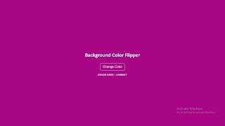 How to create background color flipper using HTML CSS & JavaScript