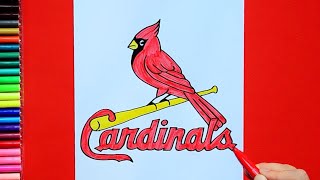 How to draw the St. Louis Cardinals (MLB Team)