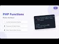 PHP Functions: Master the Basics for Clean & Reusable Code!