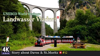 Davos \u0026 St.Moritz 🇨🇭 Ep#12 - Landwasser Viaduct UNESCO World Heritage Graubünden Grisons Switzerland