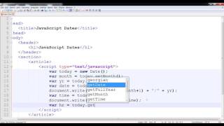 JavaScript - Date Class Part 2