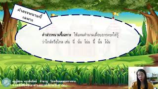 คำแทนชื่อ....นี้คือสรรพนาม