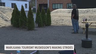 Outdoor marijuana consumption space opens in Muskegon for 4/20