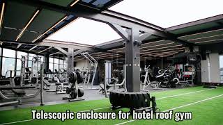 Shelter Retractable Enclosure For Hotel Roof Gym