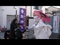 生人形　雪狐さん・かめいど勝運大道芸・２０２０年１月２日。