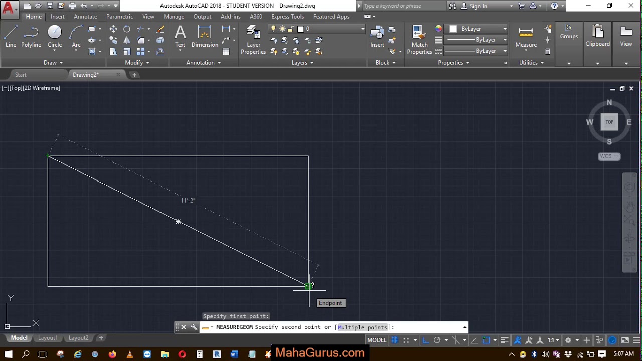 How To Measure Distance In Autocad- Measure Distance In Autocad ...