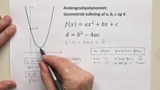 Andengradspolynomiet - betydning af a, b, c og d