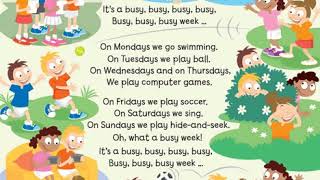 Download Mp3 English song for children: It´s a busy busy week