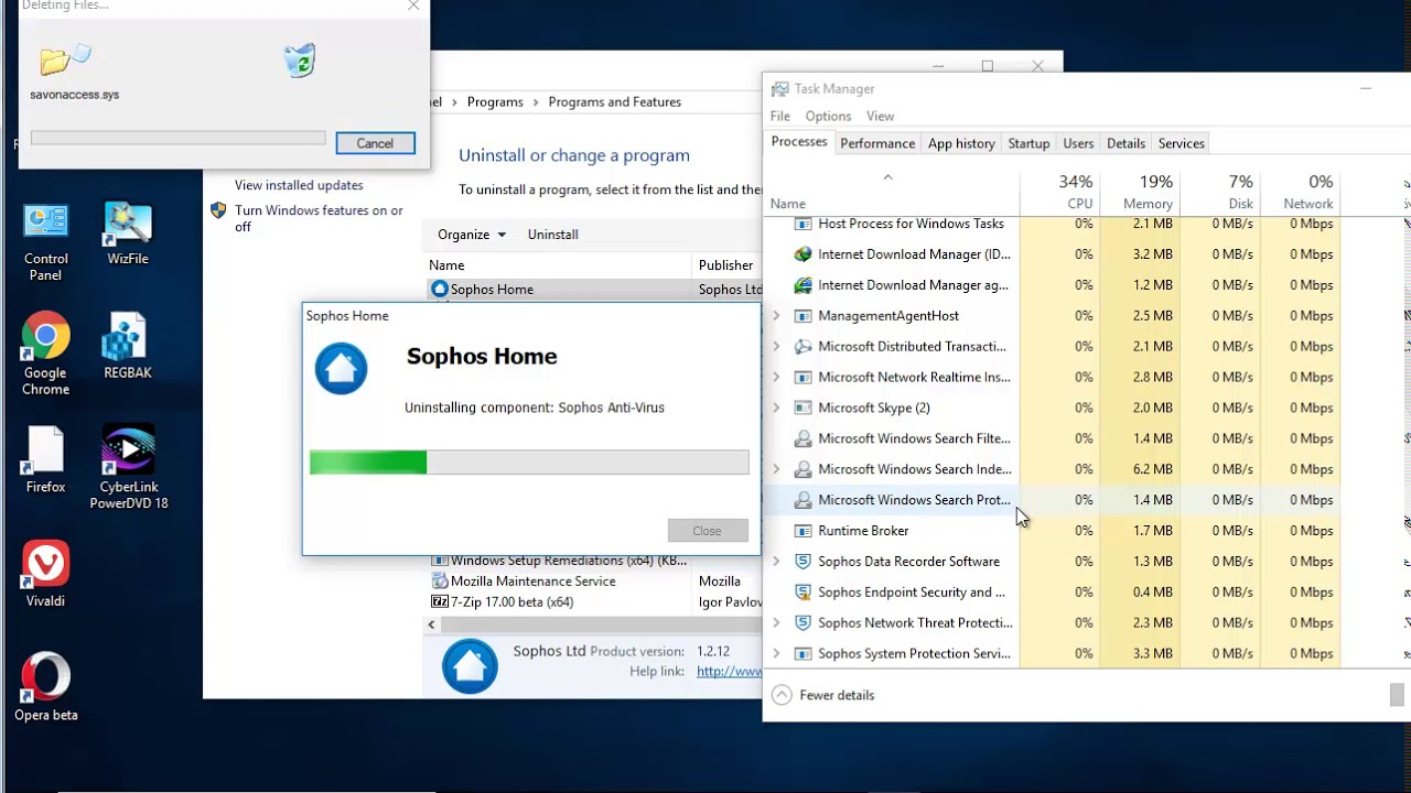 Uninstall Sophos Home On Windows 10 Fall Creators Update - YouTube