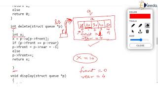 Linear Queue using Array Part 3 Delete Operation