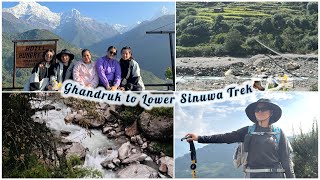 DAY 1 :TREKKING FROM GHANDRUK VILLAGE TO LOWER SINUWA 🥾🏔️🌿❤️