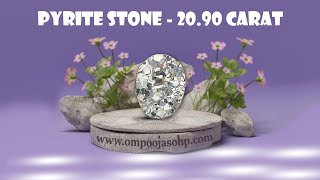 Pyrite Stone - 20.90 Carat Natural Shila Stone Benefits #ompoojashop Om Pooja Shop