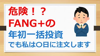 危険！？　FANG+の年初一括投資、でも私は○日に注文します【有村ポウの資産運用】241226